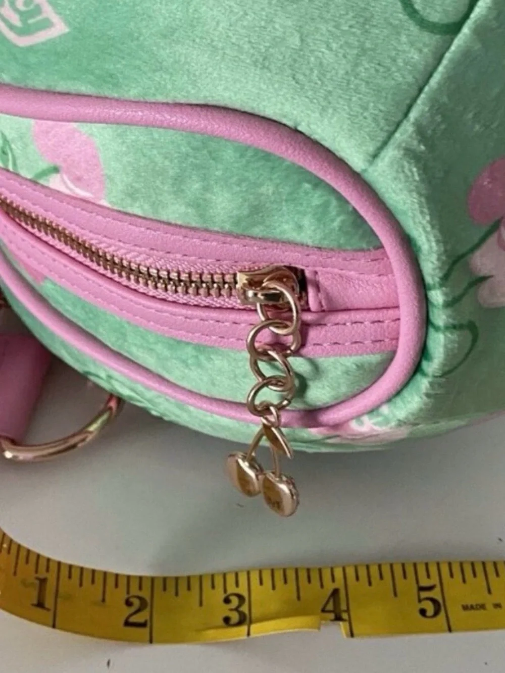 NWT Juicy Couture Retro Pink & Green Barrel Satchel with Cherry Gelato Accent - Picture 10 of 12